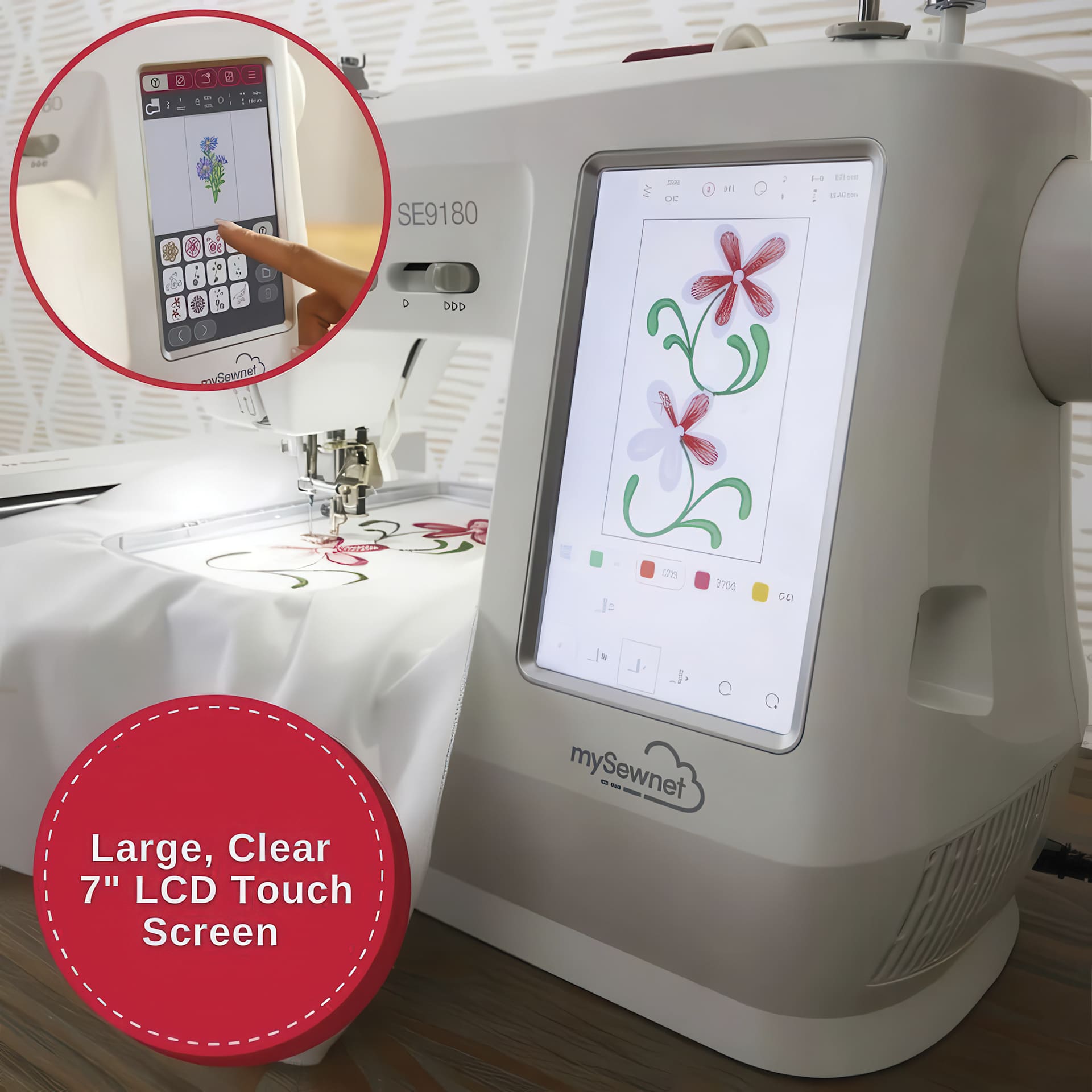 Large, Clear 7" LED Touch Screen