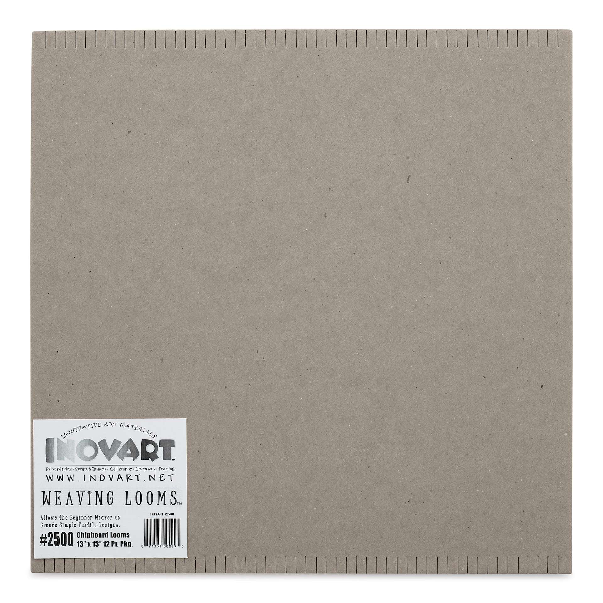 Inovart Chipboard Weaving Looms - 13" x 13", Pkg of 12