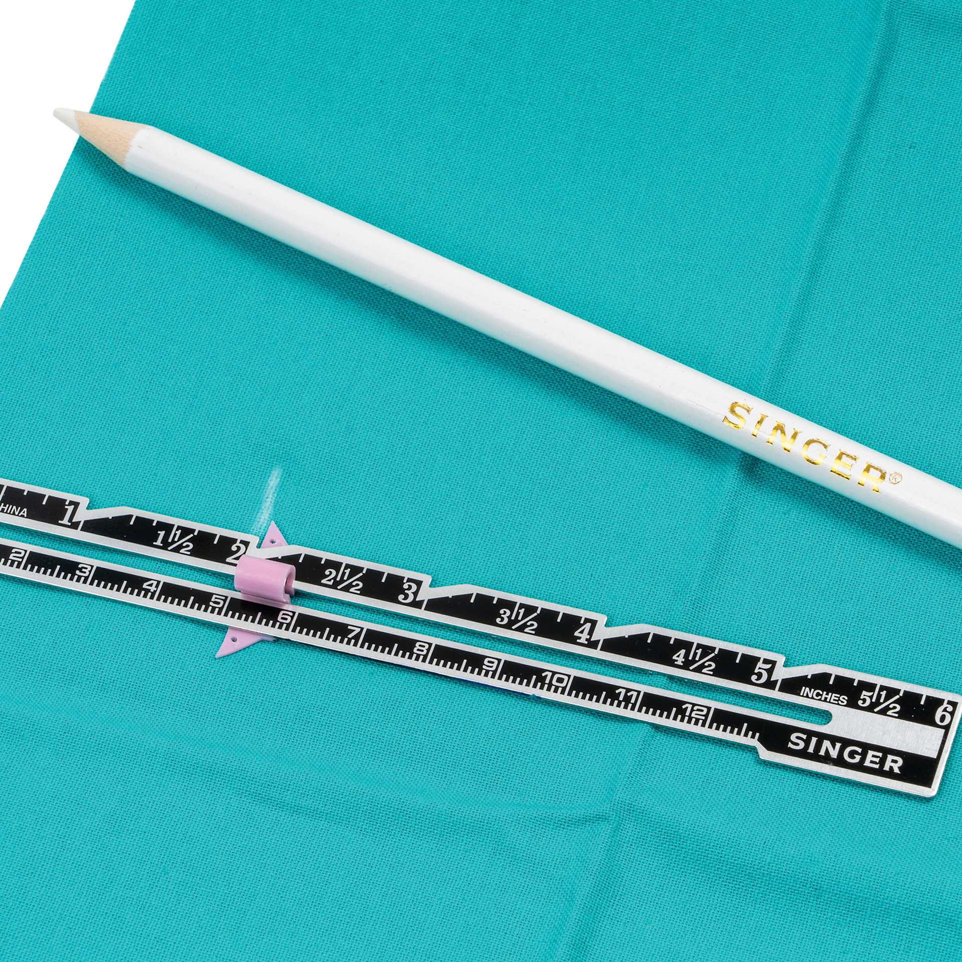 Singer Beginner's Sewing Kit - Set of 130 included seam gauge and marking pencil on fabric