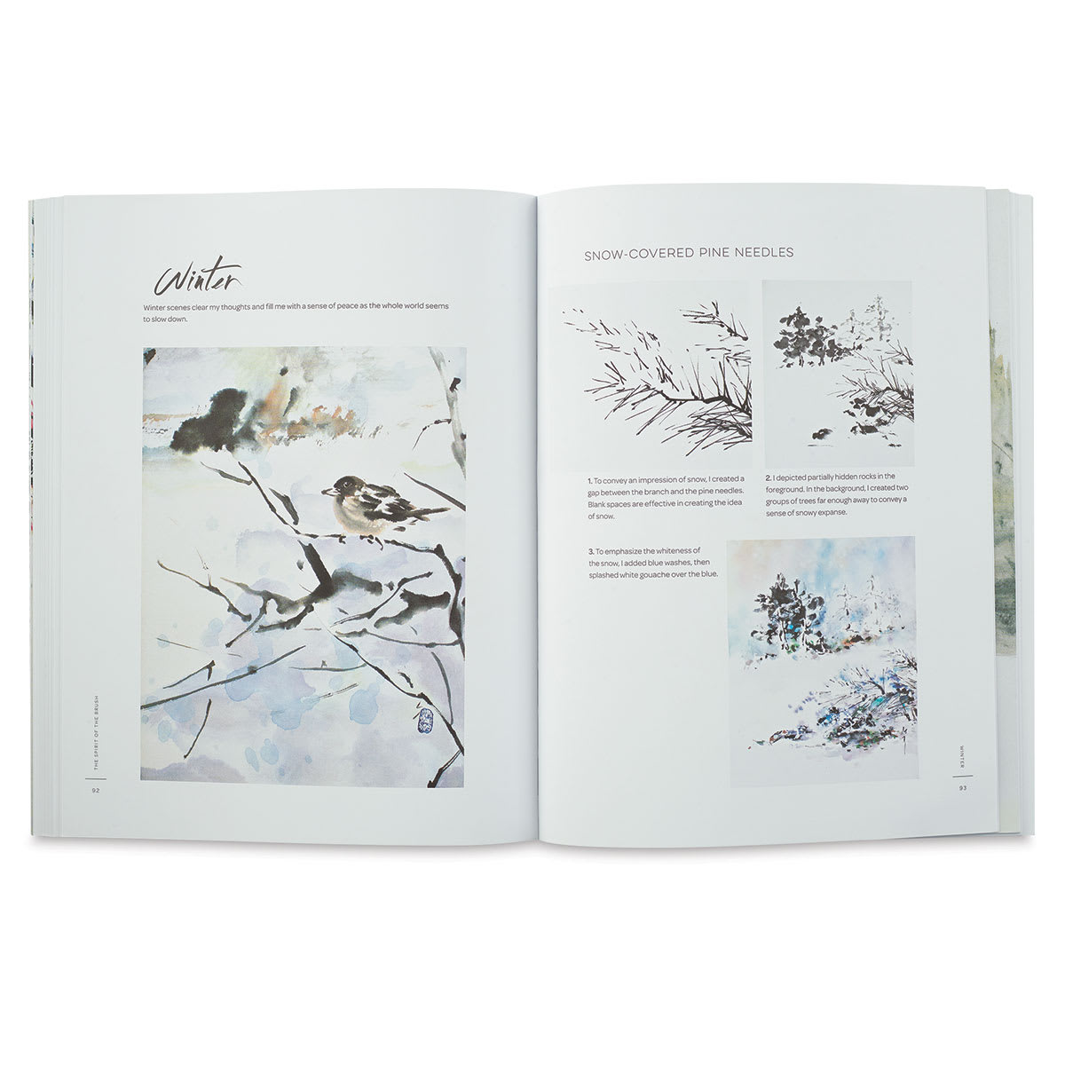 The Spirit of the Brush - Spread showing scenes of Winter
