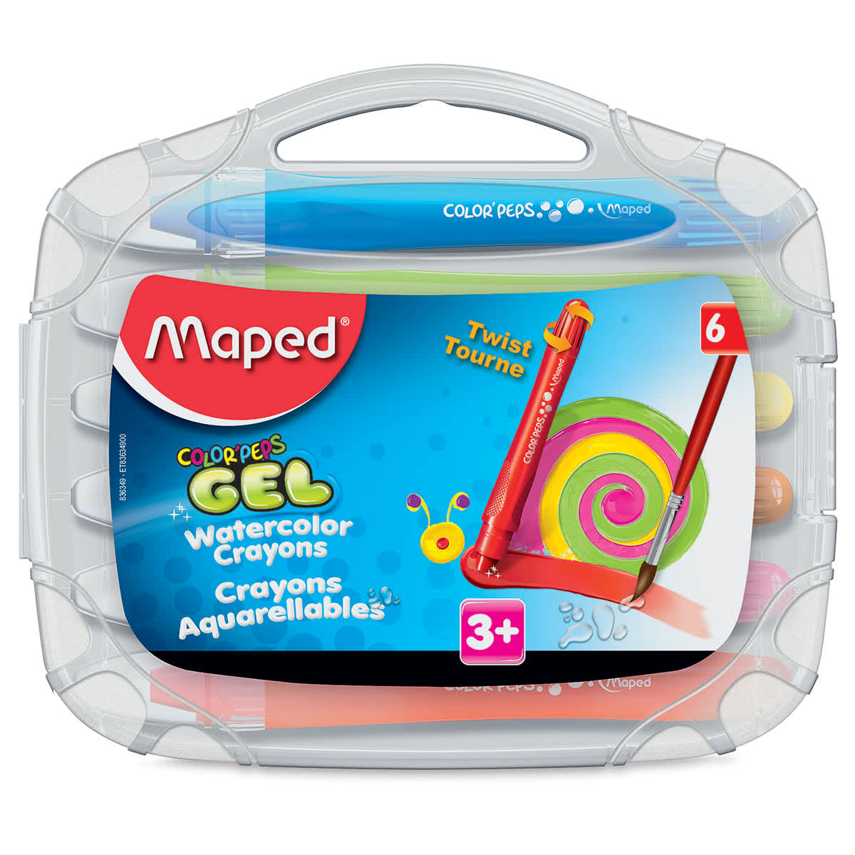Maped Color'Peps Gel Retractable Watercolor Crayons (front of case)