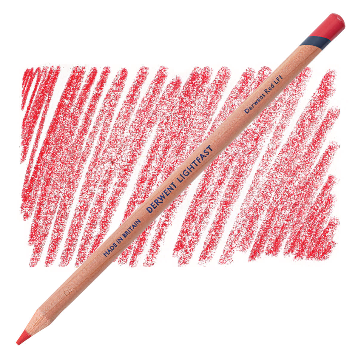 Derwent Lightfast Colored Pencil - Derwent Red pencil and swatch