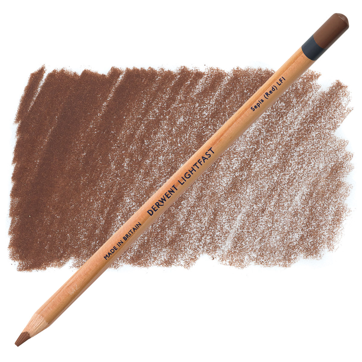 Derwent Lightfast Colored Pencil - Sepia pencil and swatch