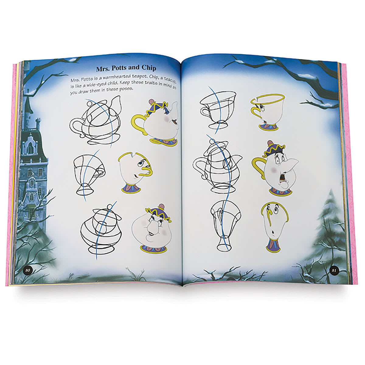 Learn to Draw Disney: Favorite Princesses - Steps to draw Mrs Potts and Chip