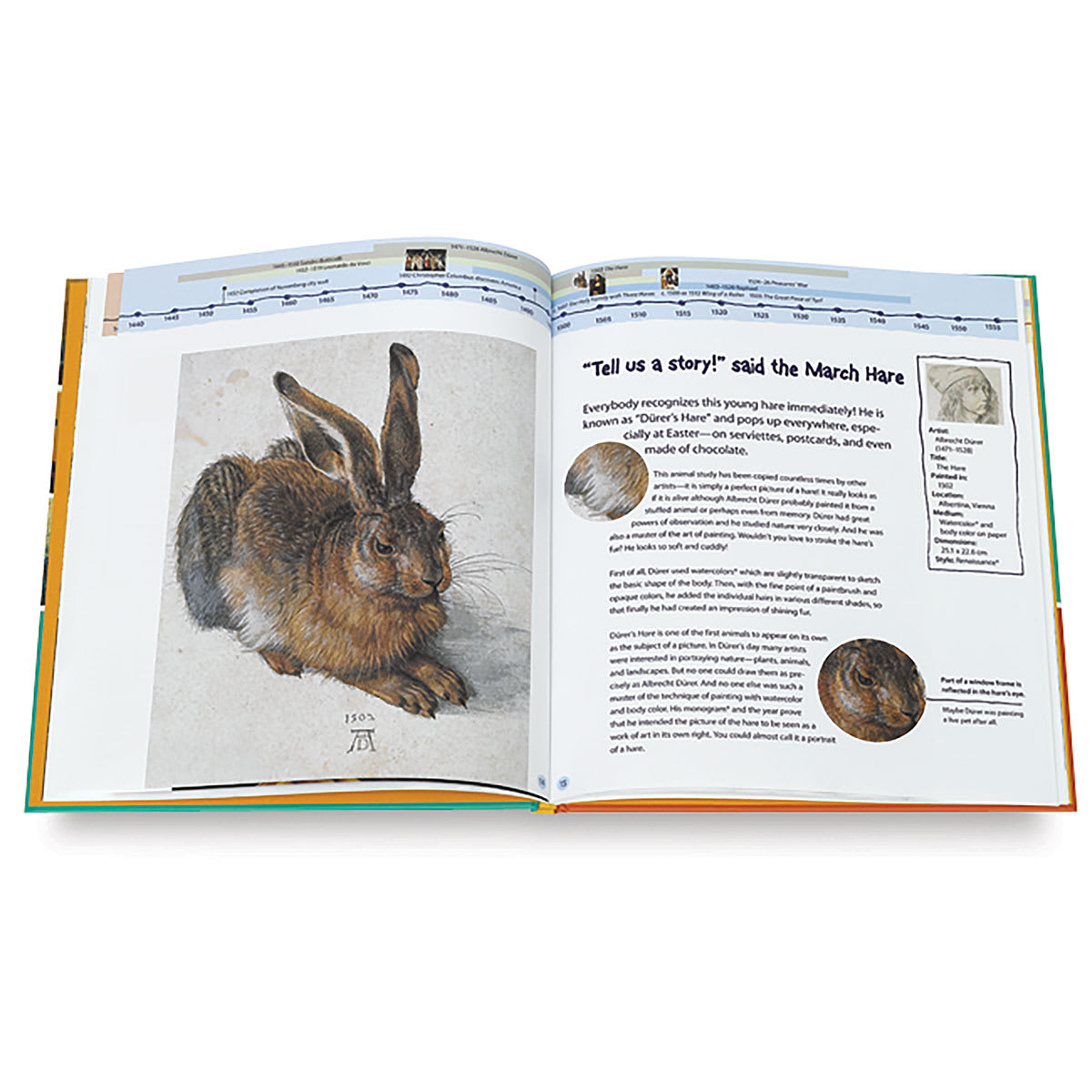 13 Paintings Children Should Know - Spread on Durer's Hare