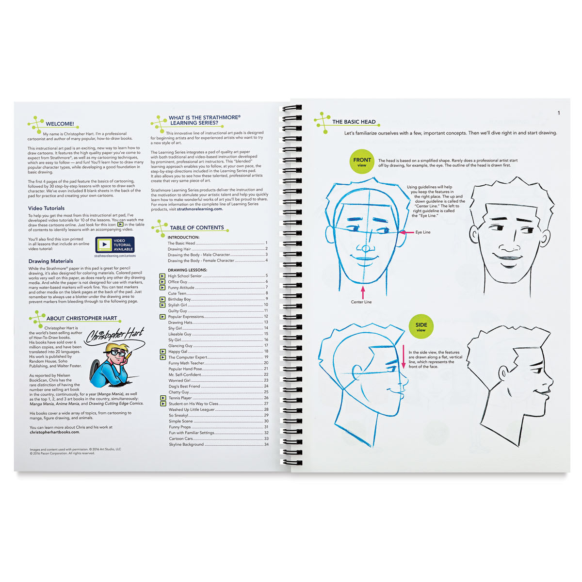 Learning Book Series - Cartoons, inside page with instructions