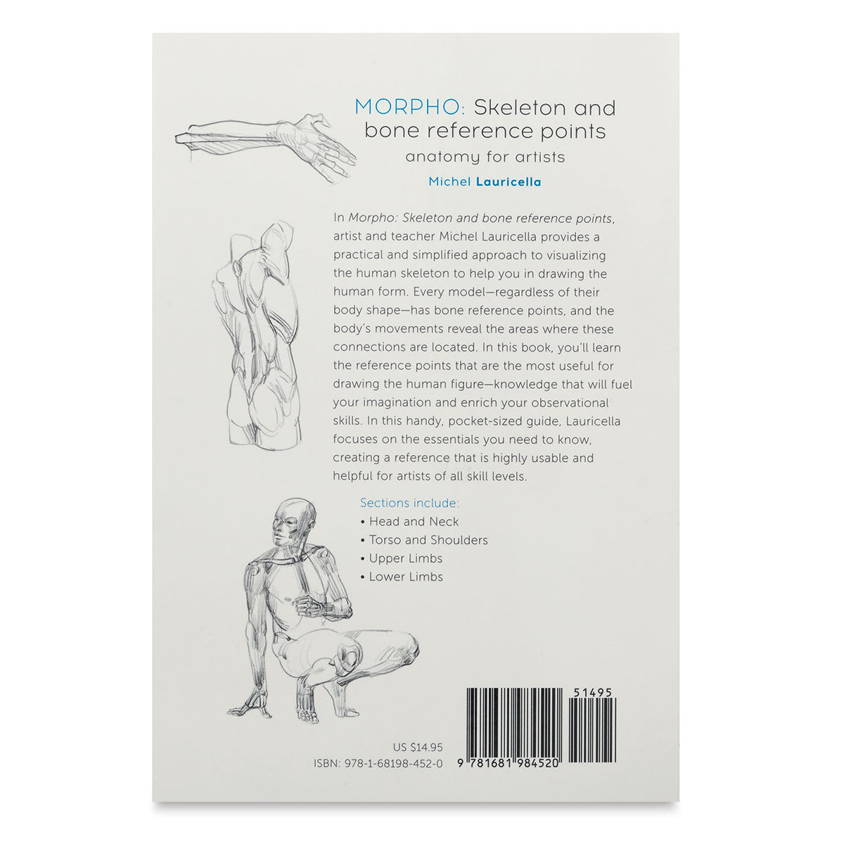 Anatomy for Artists Skeleton and Bone Reference Points - Back cover of Book