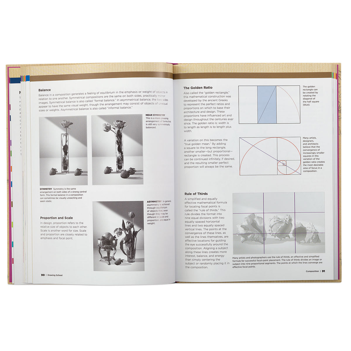 Drawing School: Fundamentals for the Beginner - Spread on Balance and The Golden Ratio