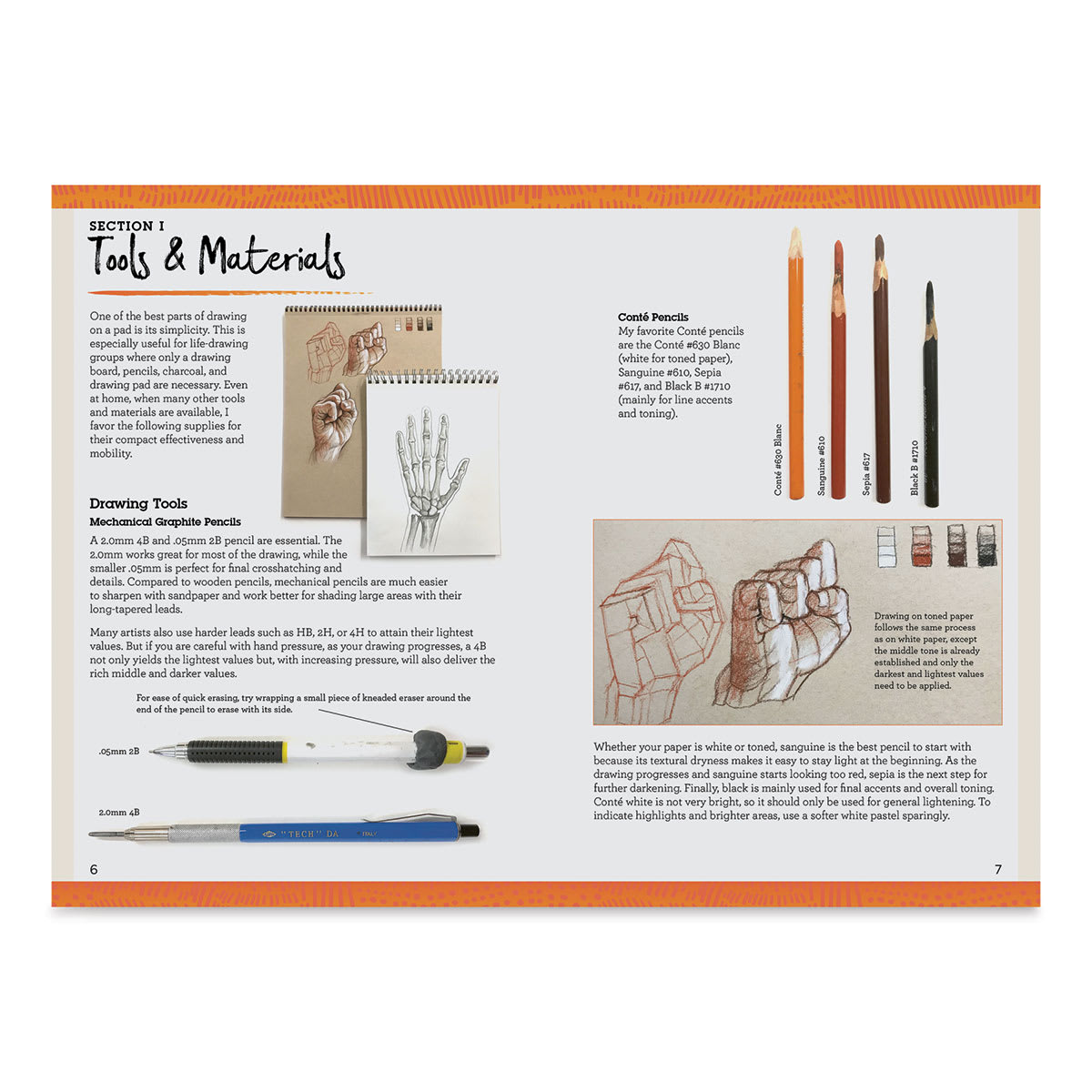 Success in Art: Drawing Hands & Feet, Tool and Materials page