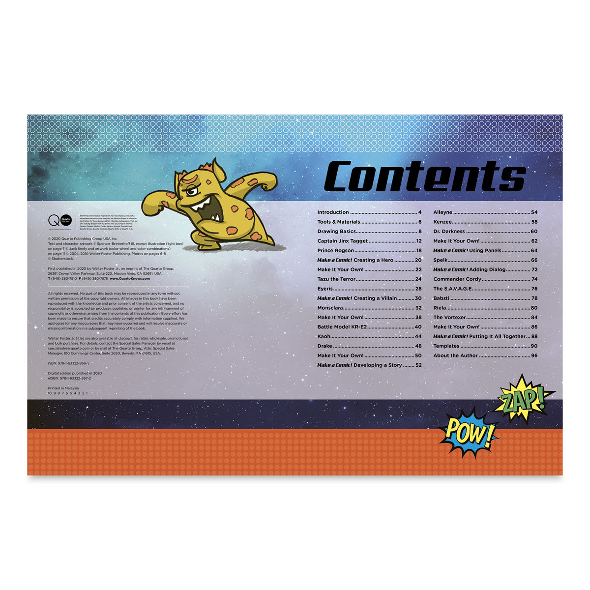 You Can Draw Comic Book Characters, Contents