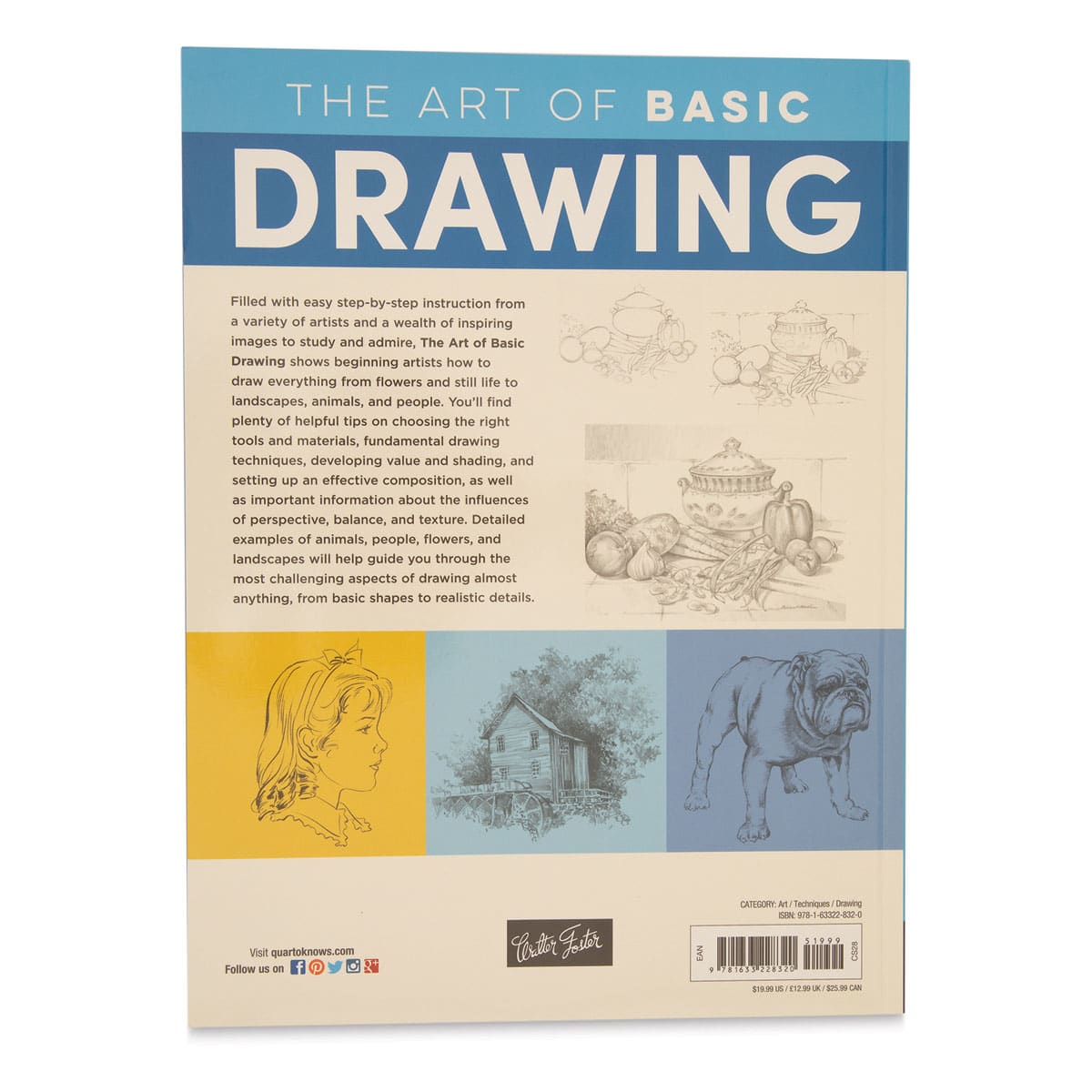 The Art of Basic Drawing: Simple Step-by-step Techniques - Back Cover of book