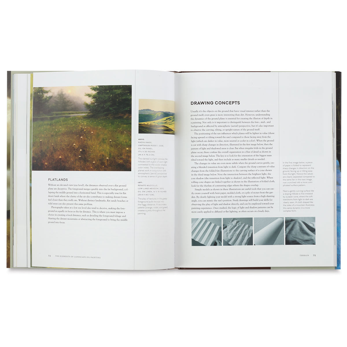 The Elements of Landscape Oil Painting - Inside spread from chapter on Terrain
