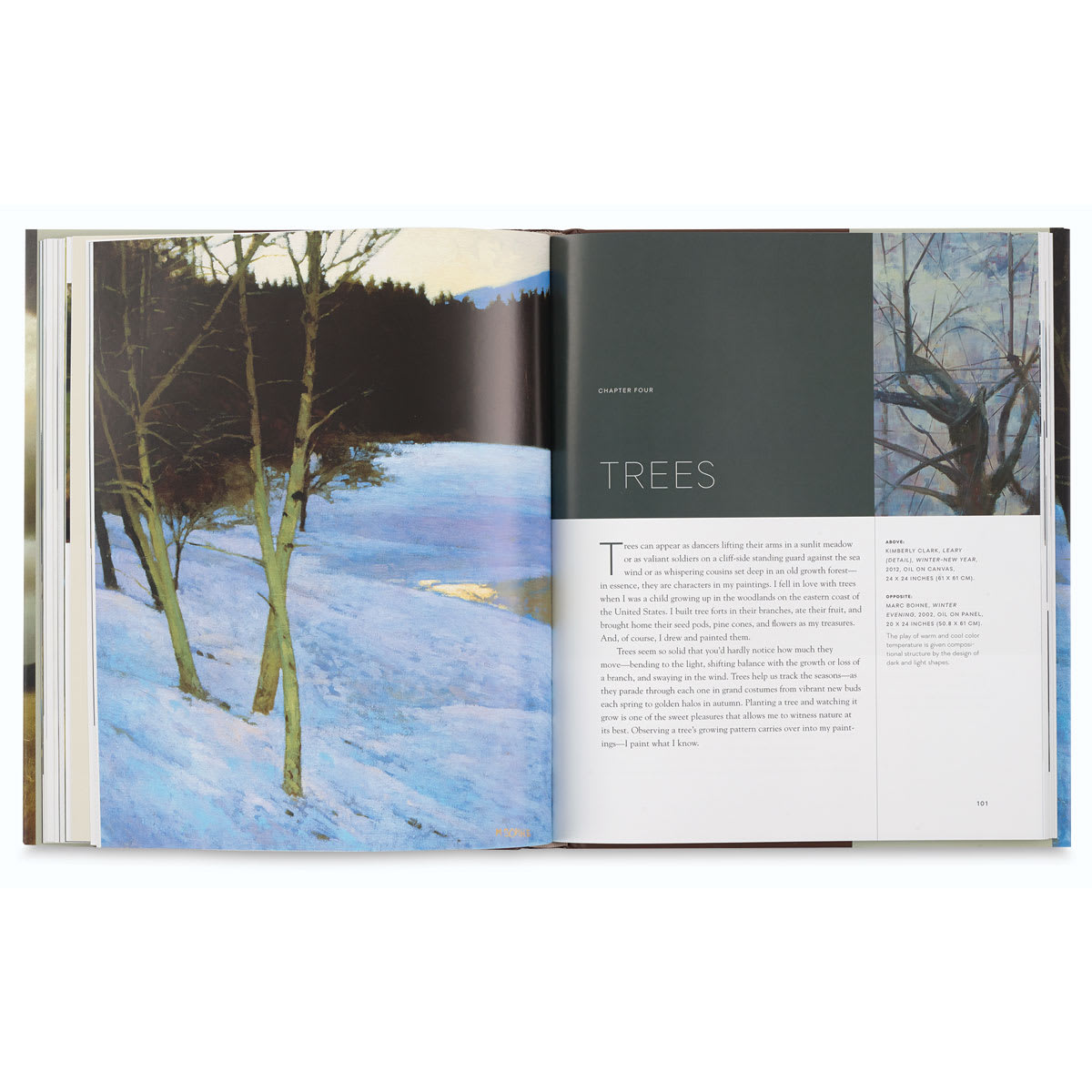 The Elements of Landscape Oil Painting - Inside spread starting chapter on Trees
