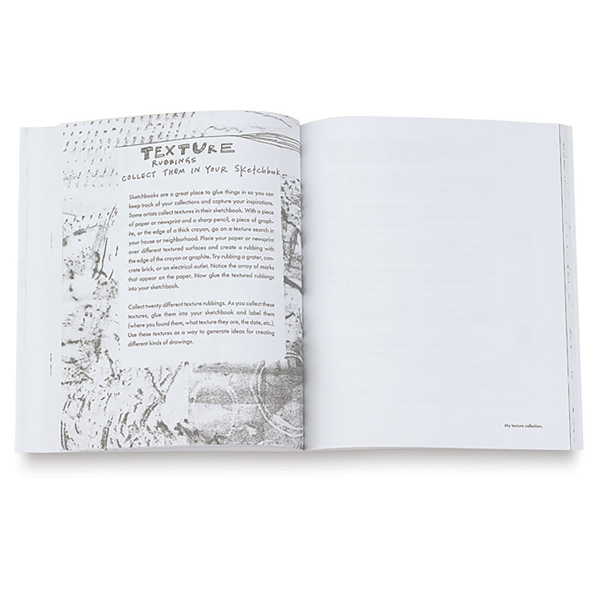 The Drawing Mind - Spread on making and saving Texture rubbings
