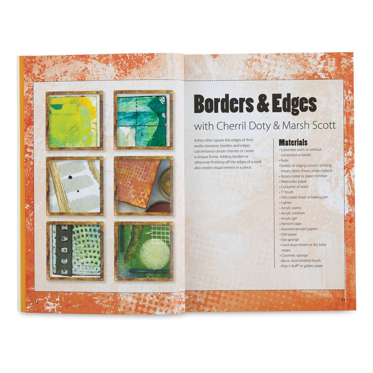 101 More Mixed Media Techniques - Inside spread on Borders and Edges
