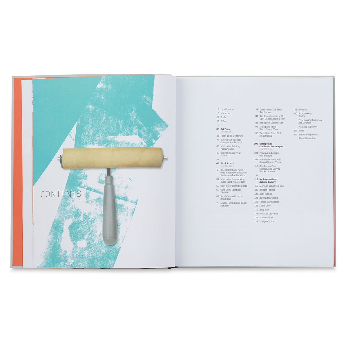 Block Print Book - Table of Contents shown