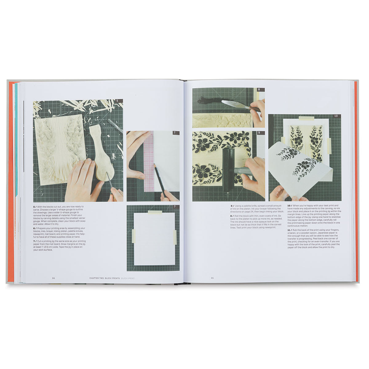 Block Print Book - Inside spread from Chapter Two: Block Prints