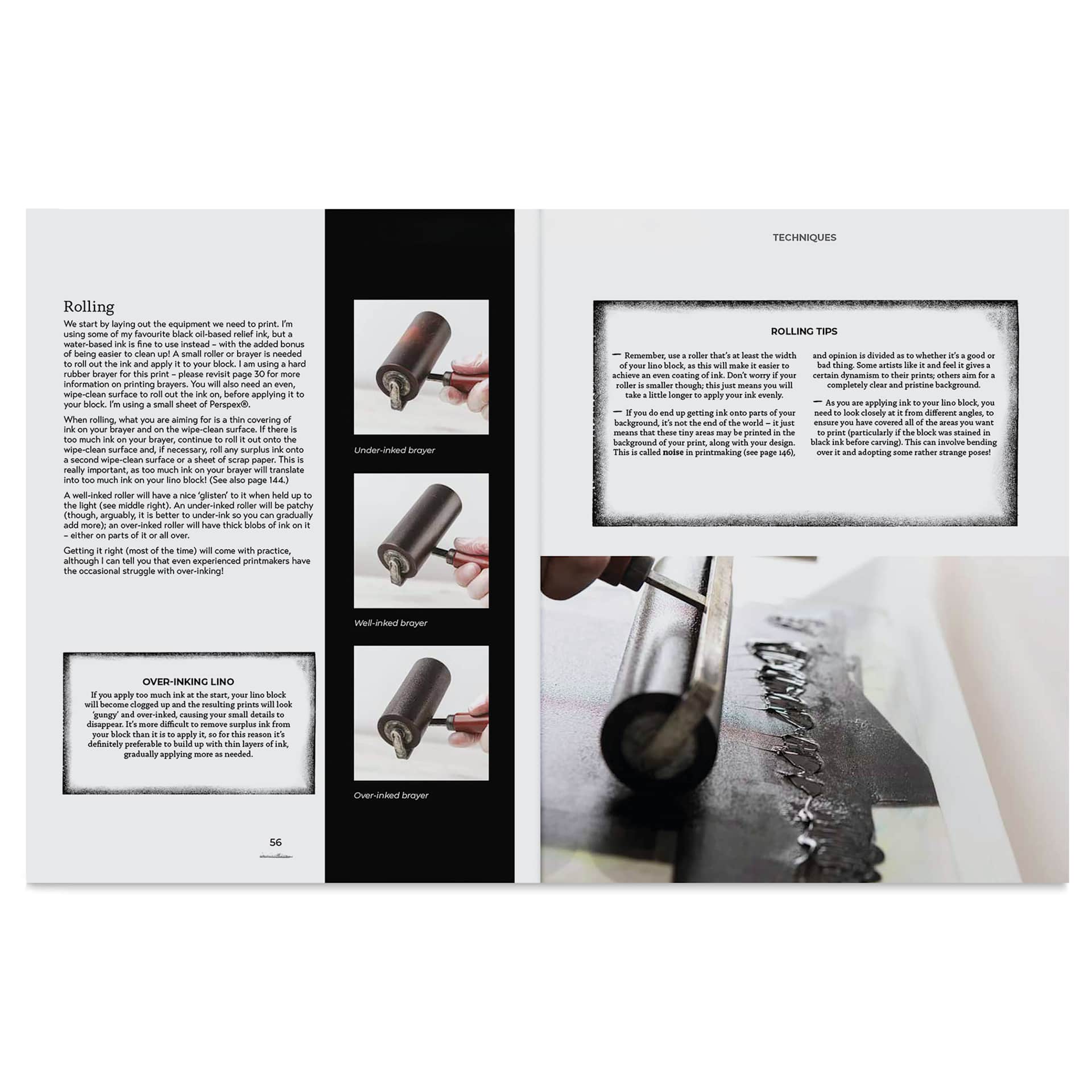 Nature Imprinted: A Complete Guide to Lino Printing, Rolling Tips