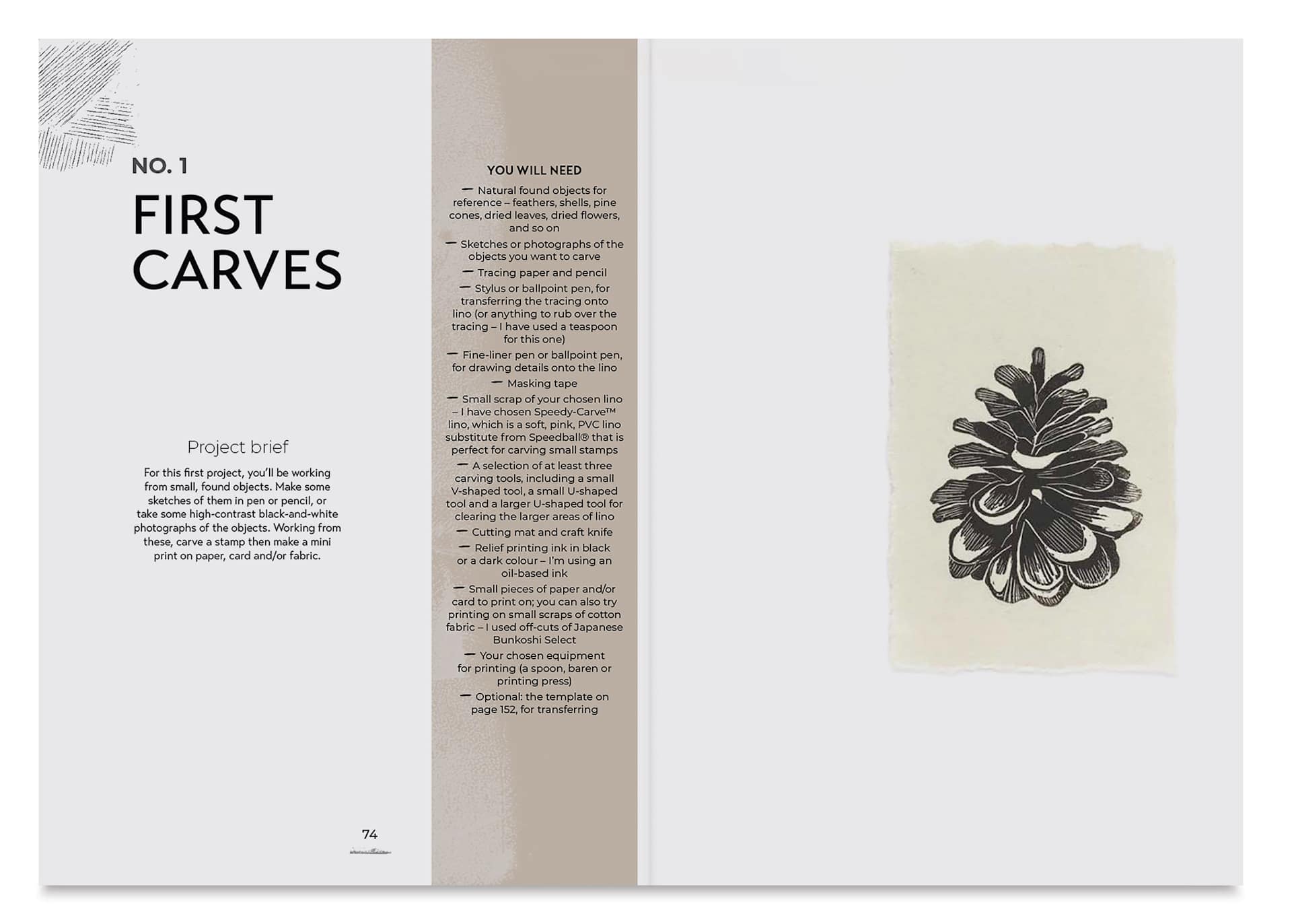 Nature Imprinted: A Complete Guide to Lino Printing, First Carves