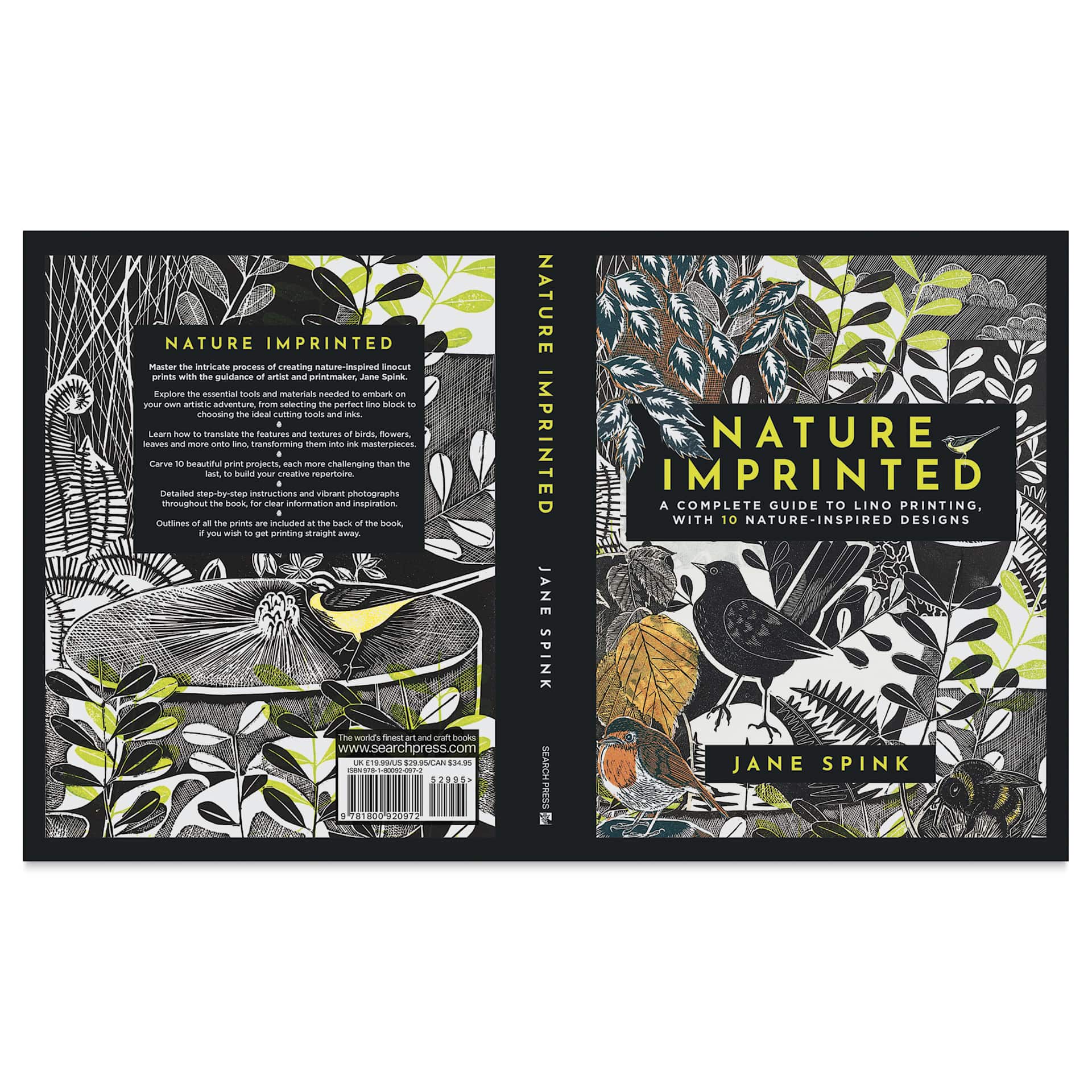 Nature Imprinted: A Complete Guide to Lino Printing, front and back covers