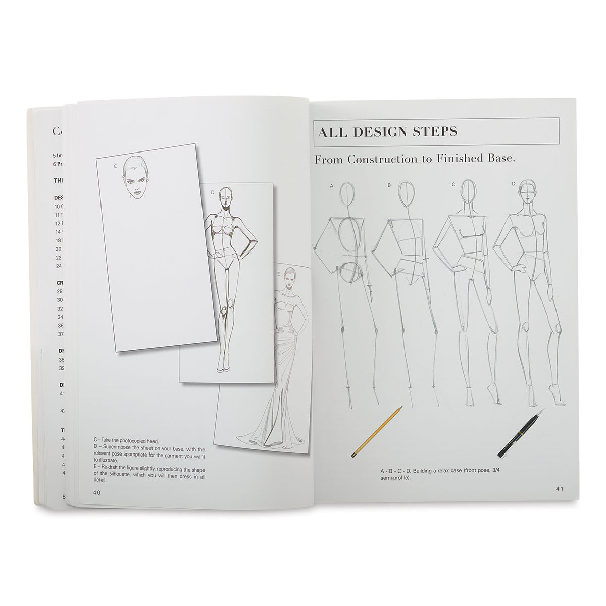 Fashion Illustration & Design - Spread on sketching figures
