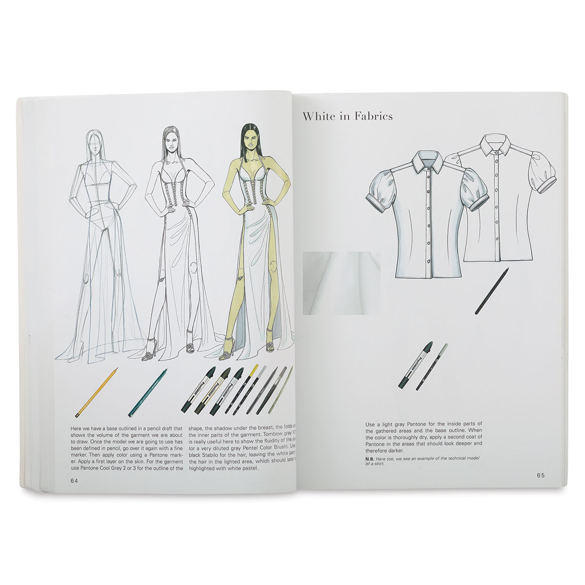 Fashion Illustration & Design - Spread on drawing with White
