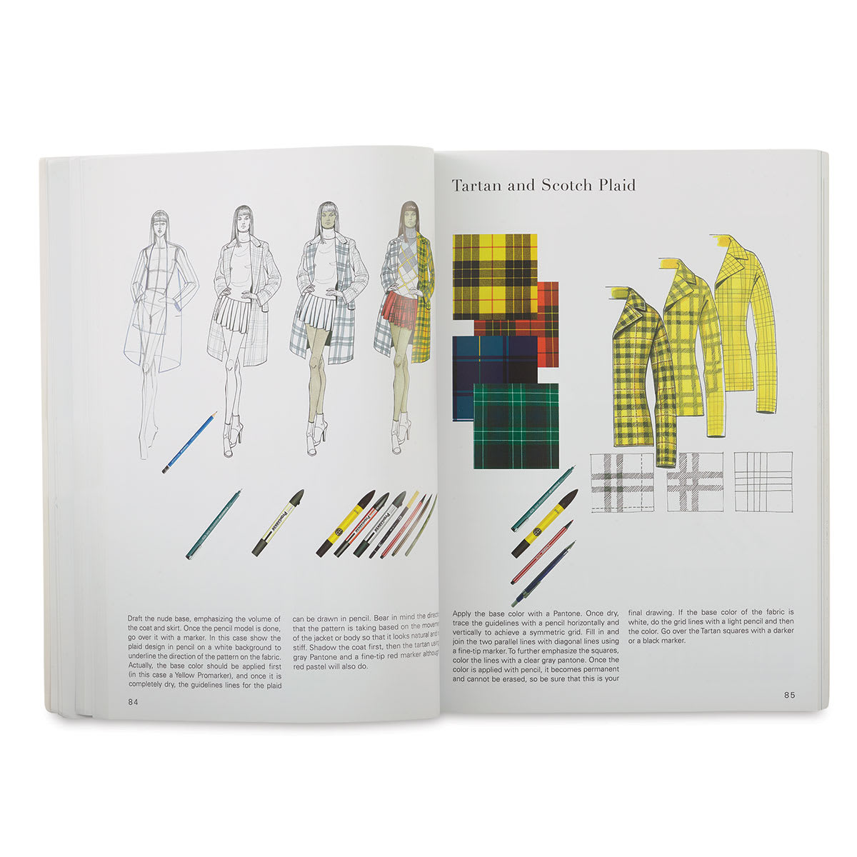 Fashion Illustration & Design - Spread on drawing plaids
