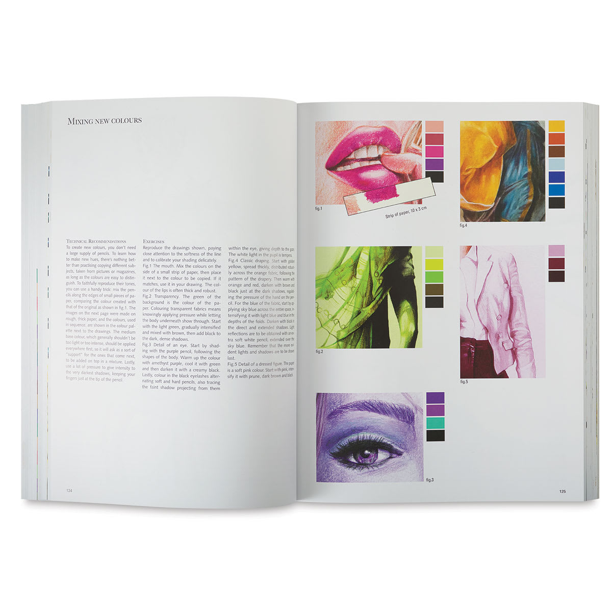 Colour in Fashion Illustration - Spread on mixing New Colors
