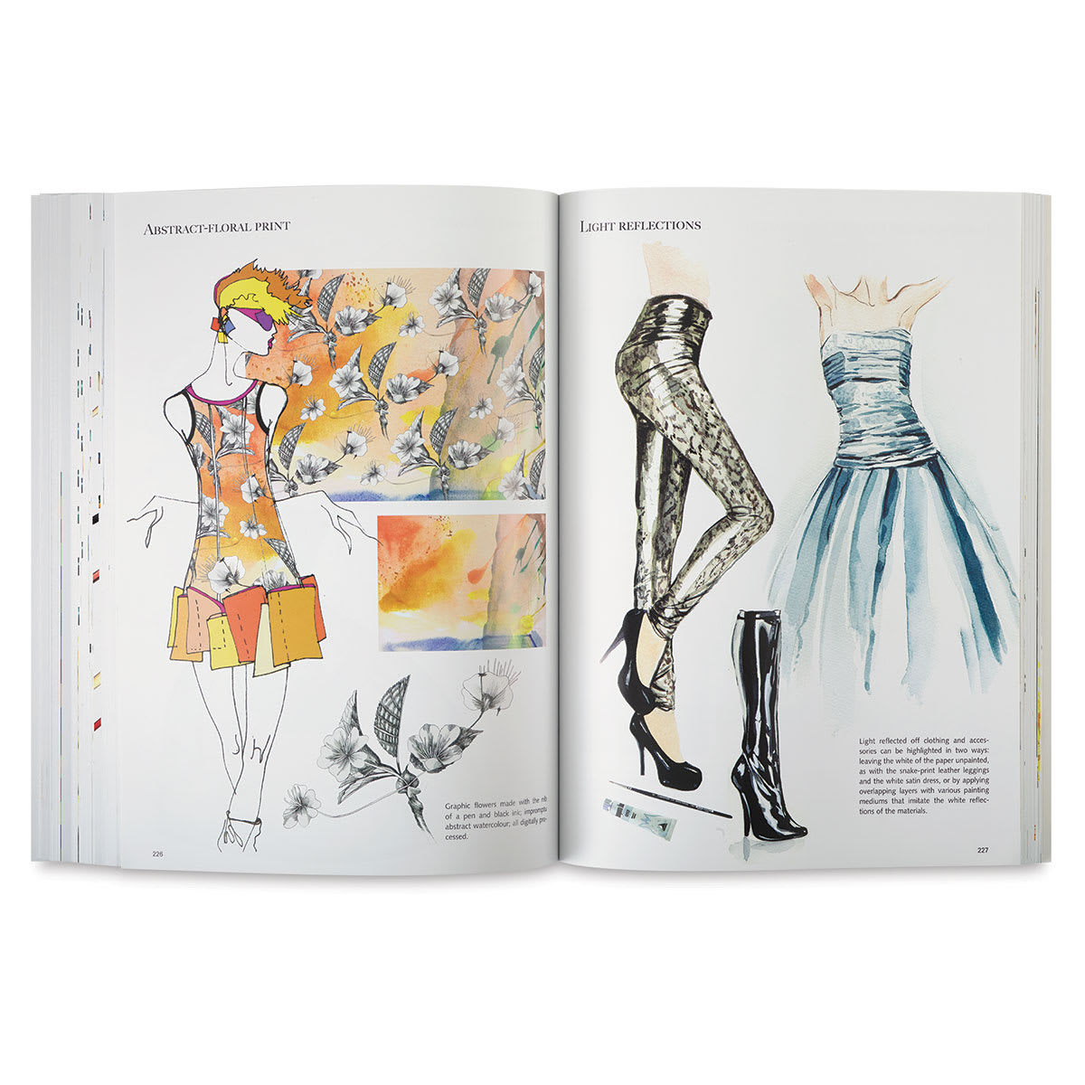 Colour in Fashion Illustration - Spread on Light Reflections
