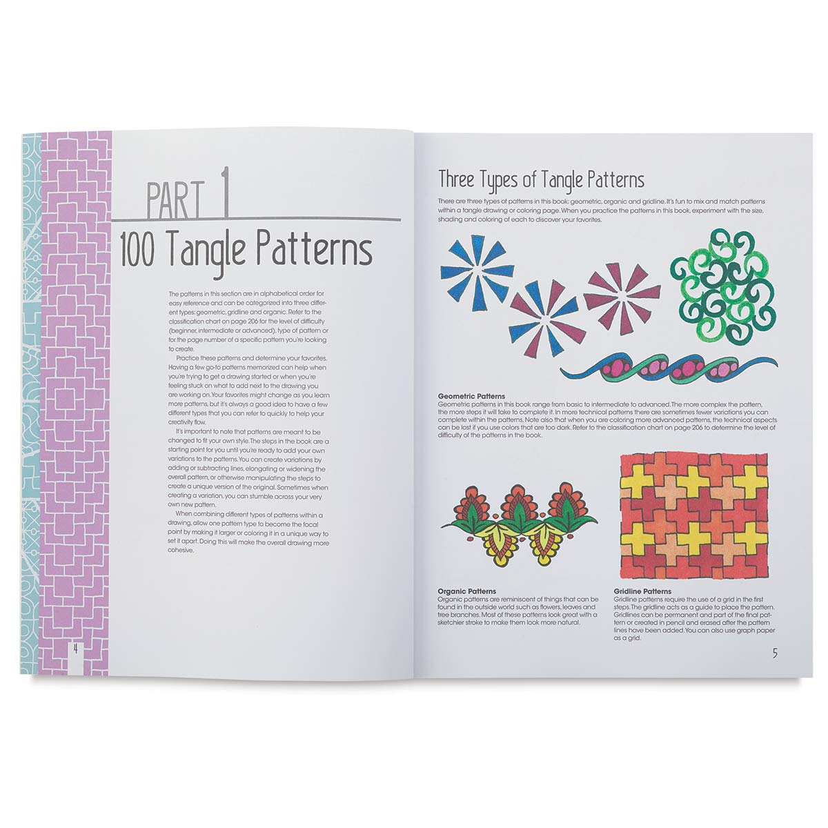 The Coloring Book of Tangle Patterns - Showing Part 1- 100 Types of Tangle patterns