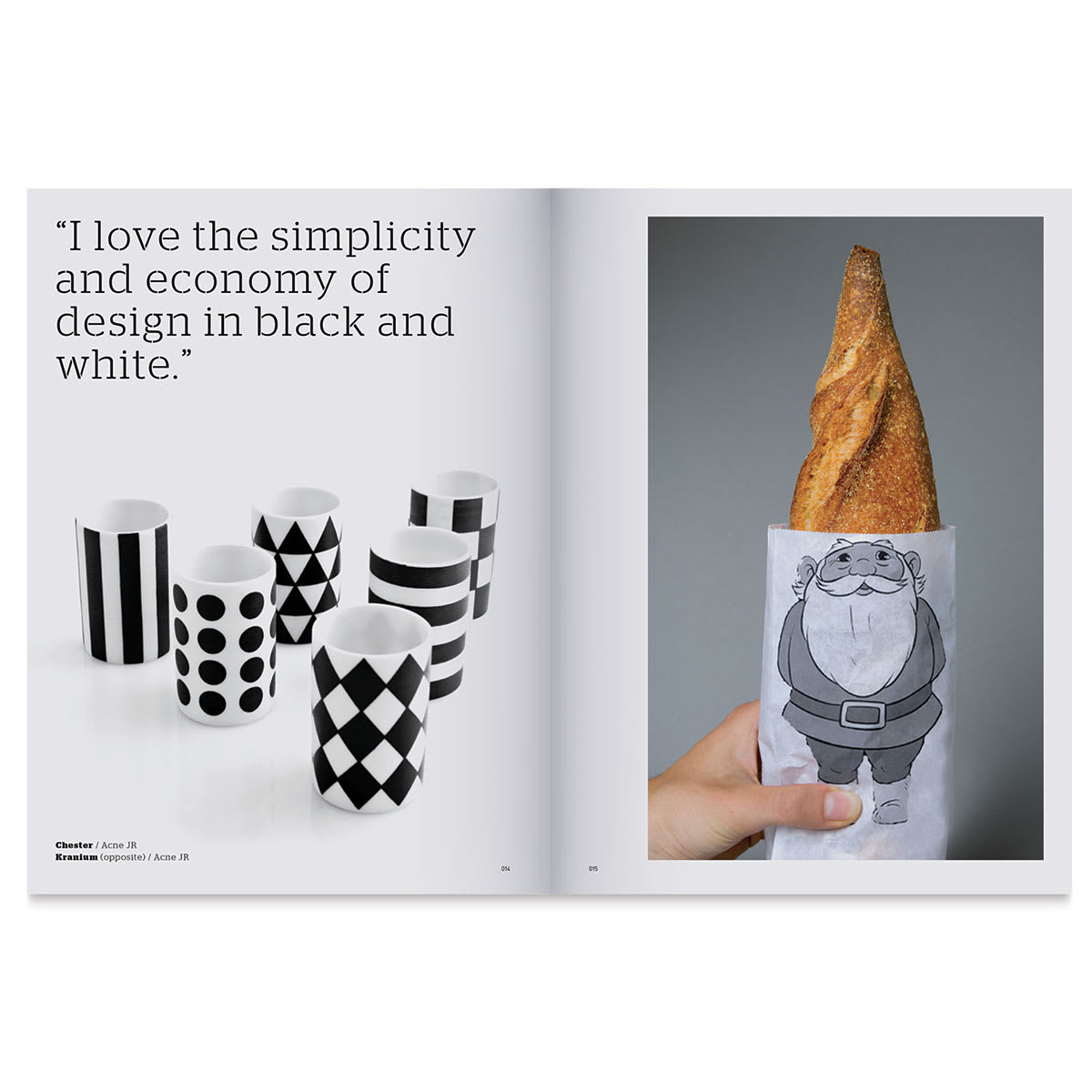 Palette Mini Series: Black & White Book - inside pages showing black and white design concepts