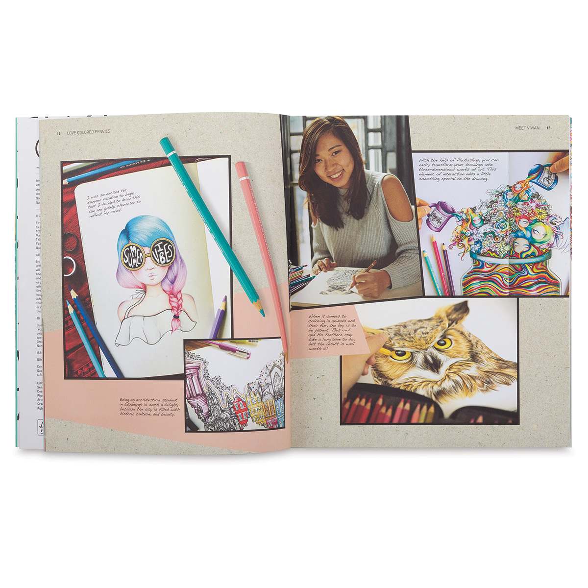 Love Colored Pencils - Inside spread introducing the Author