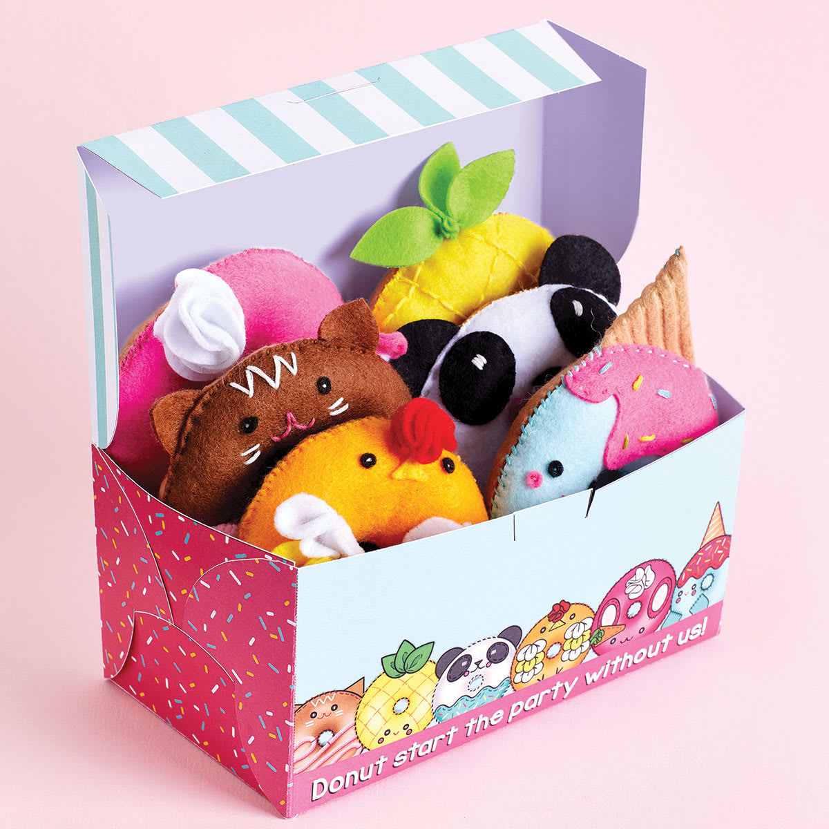 Sew Your Own Donut Animals - Donut Box filled with plush Donuts