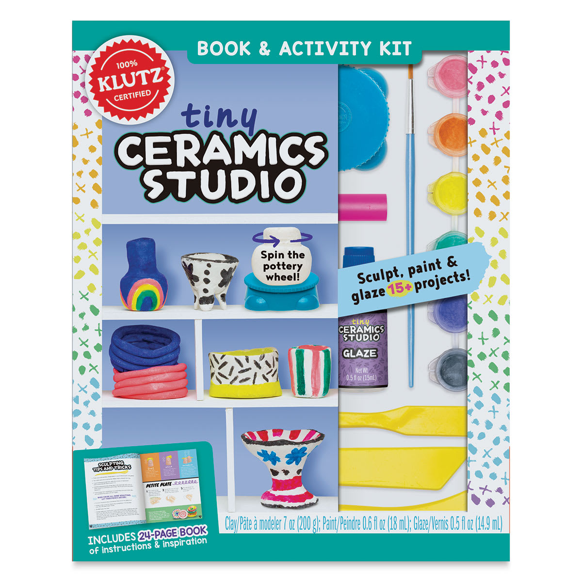 Klutz Tiny Ceramics Studio (front of packaging)
