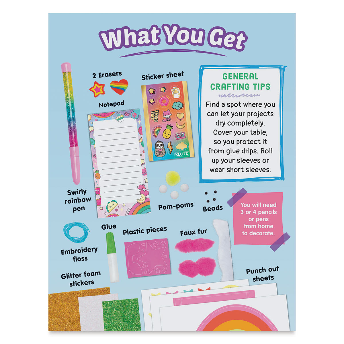 Klutz Create Your Own Desk Set (kit contents)