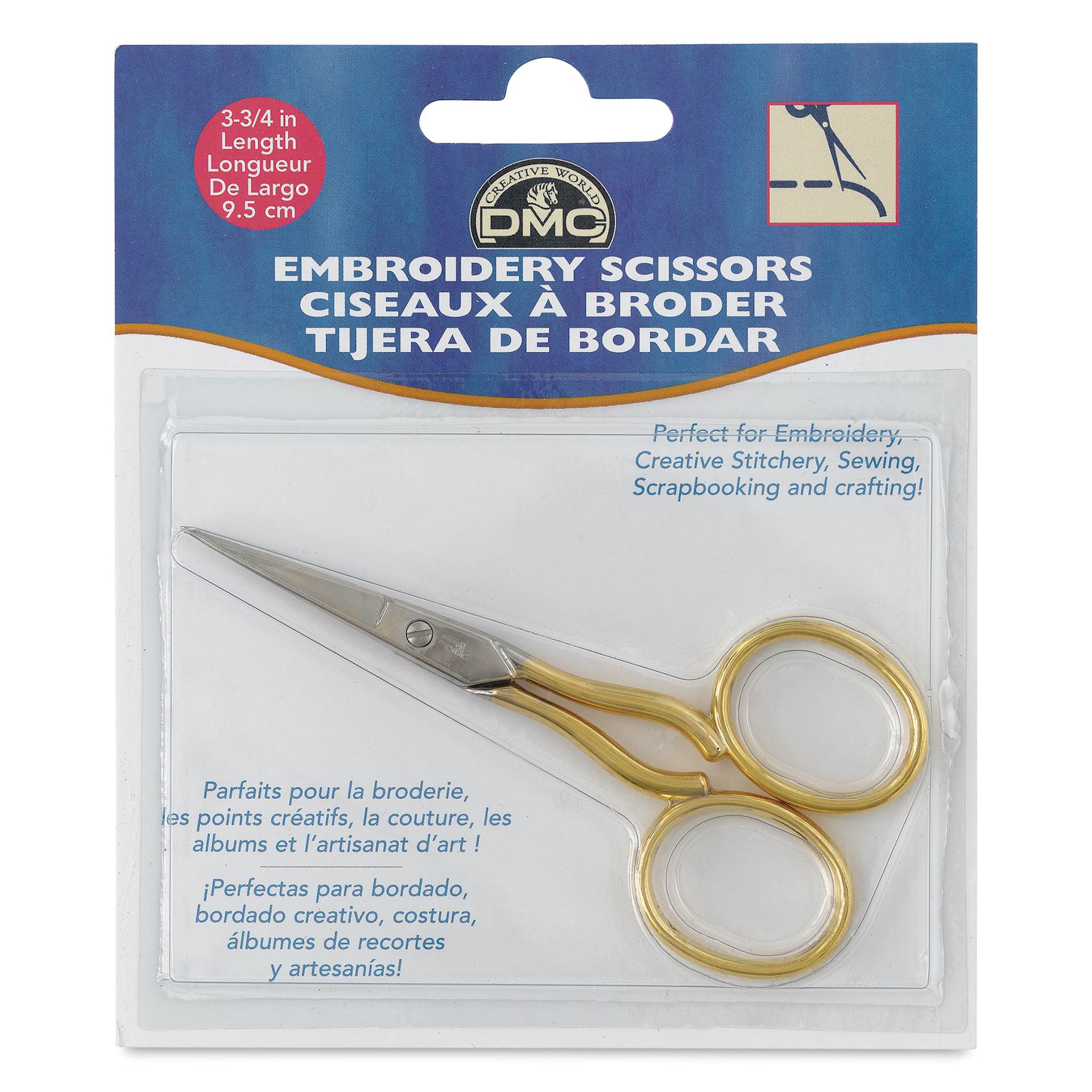 DMC Embroidery Scissors - 3-3/4" front of packaging