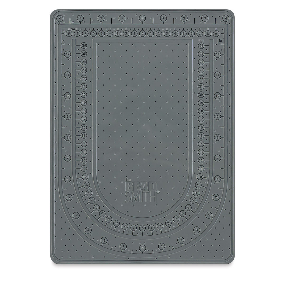 Beadsmith Sticky Bead Mat - Top view of Large Gray mat