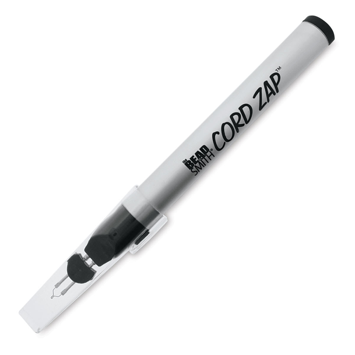 Beadsmith Cord Zap - Tool shown capped and at angle
