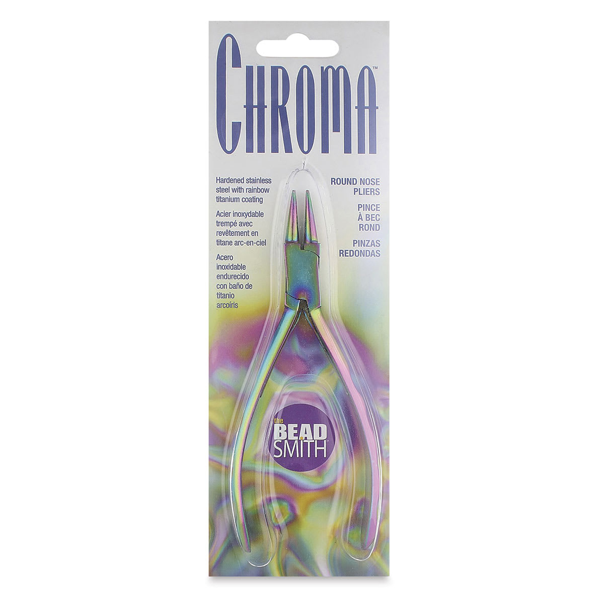 Beadsmith Chroma Round Nose Pliers - front of package