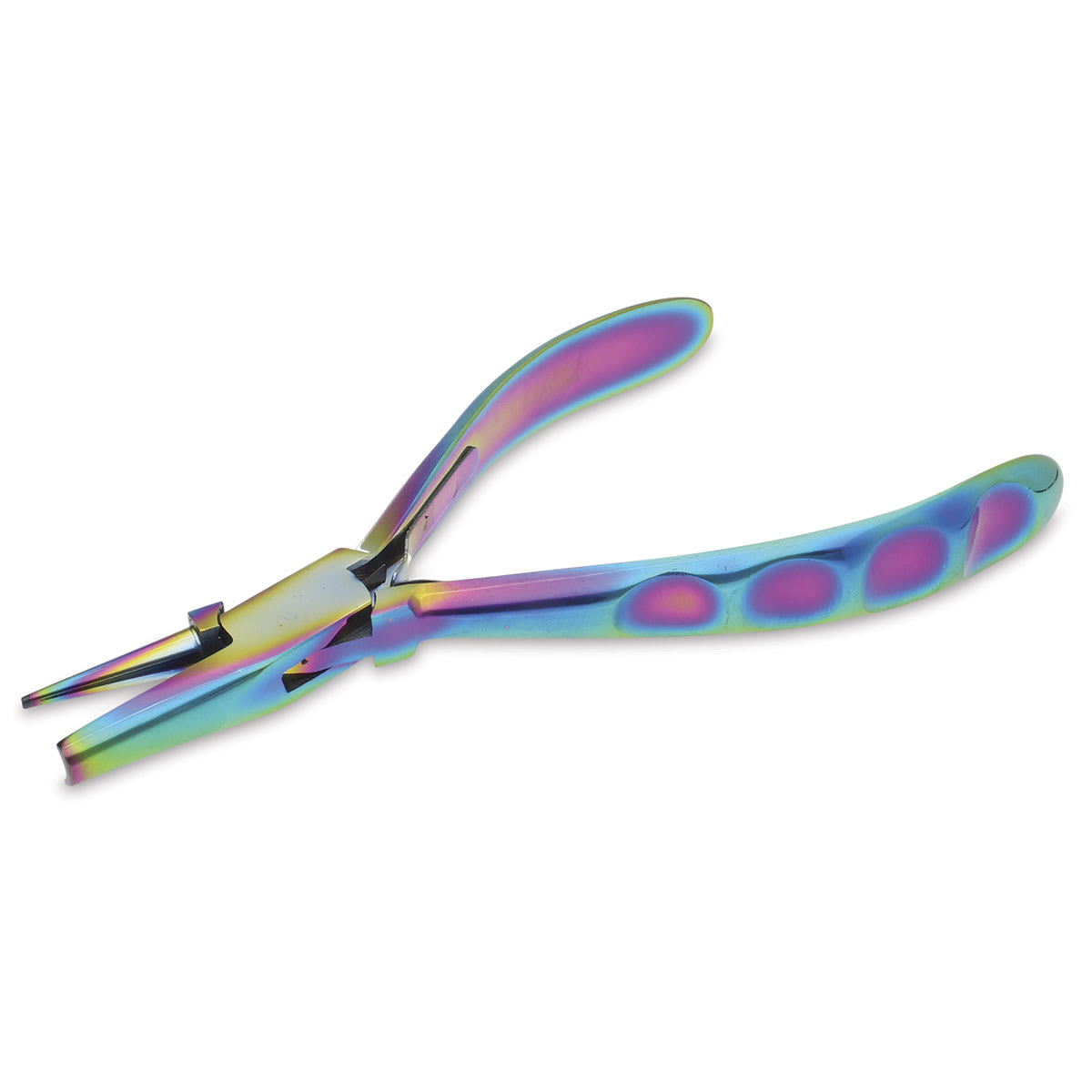 Beadsmith Chroma Half Round Nose Half Concave Pliers, Side view.