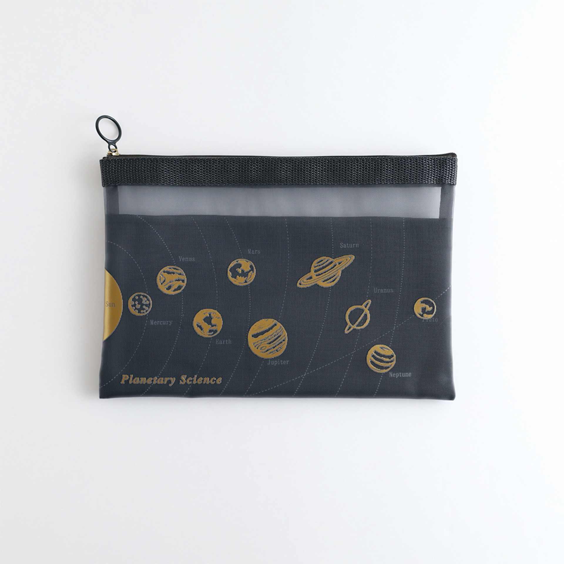 Green Flash Study Holic Mesh A5 Pouch, Planetary