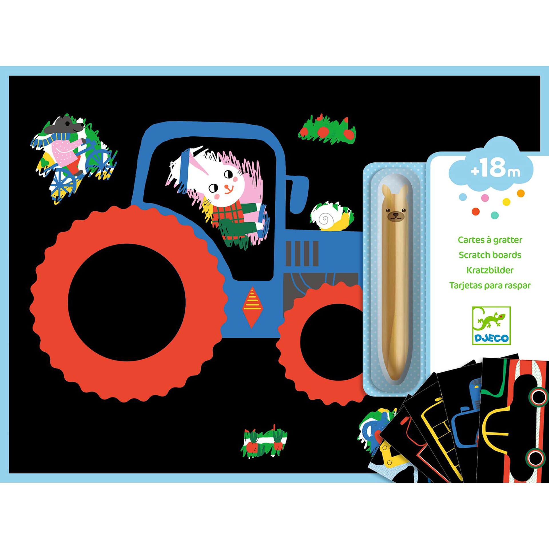 Djeco Vehicles Scratch Card Kit