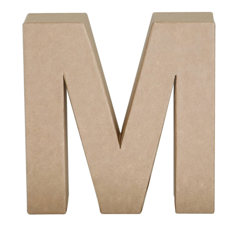 Paper Mache Letters & Numbers, M