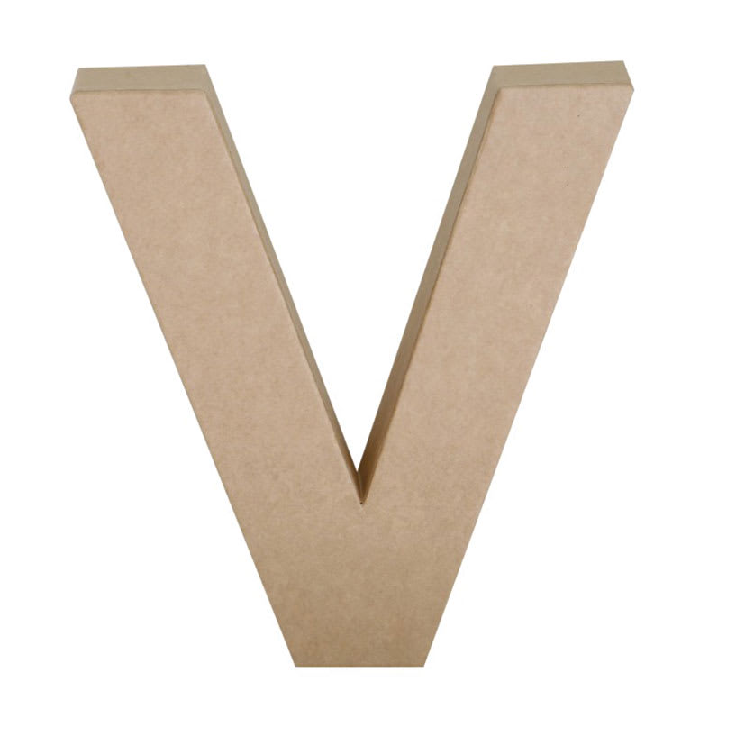 Paper Mache Letters & Numbers, V