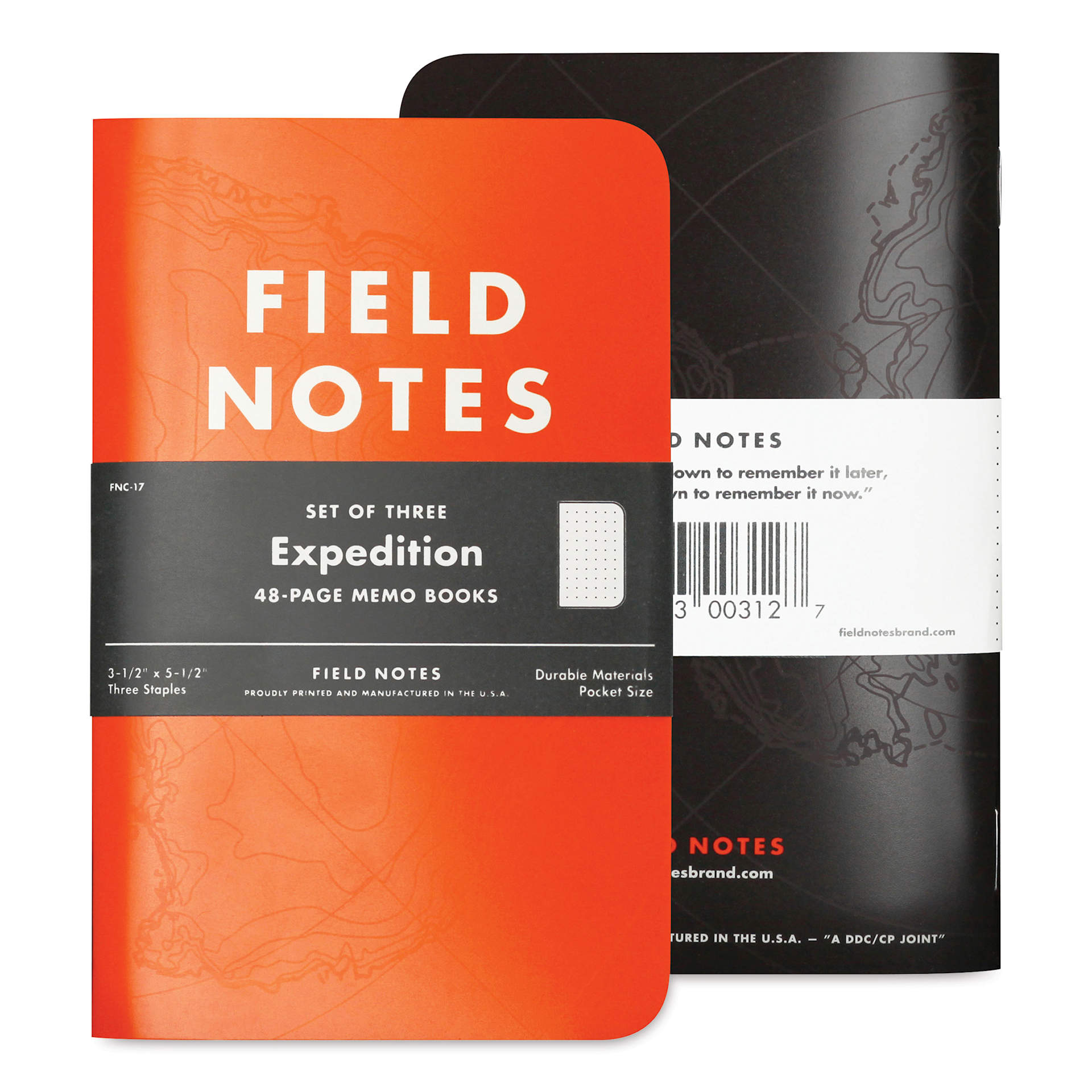 Field Notes Expedition Dot Grid Memo Notebooks - Dot Grid, 3-1/2" x 5-1/2", 48 Pages, front and back covers