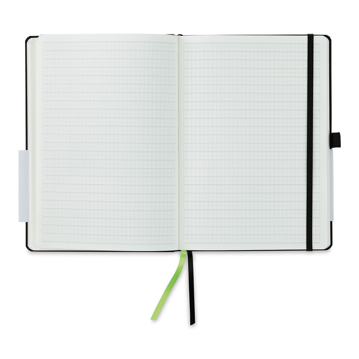 Lamy Softcover Notebook - Charcoal, Dot-Grid-Rule, 8-1/4" x 5-3/4" (open to show paper)