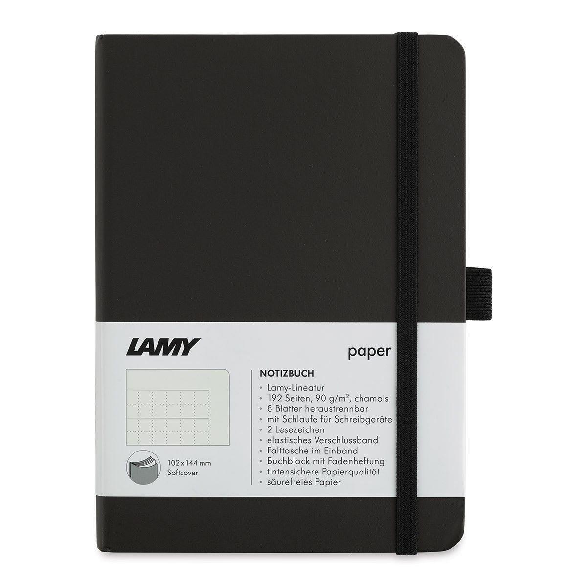 Lamy Softcover Notebook - Charcoal, Dot-Grid-Rule, 5-3/4" x 4-1/8" (front cover)