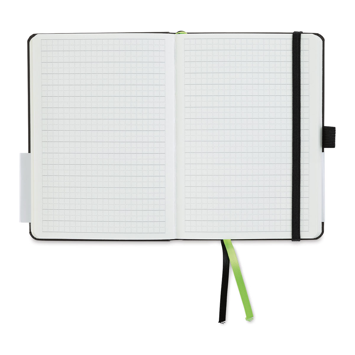 Lamy Softcover Notebook - Charcoal, Dot-Grid-Rule, 5-3/4" x 4-1/8" (open to show paper)