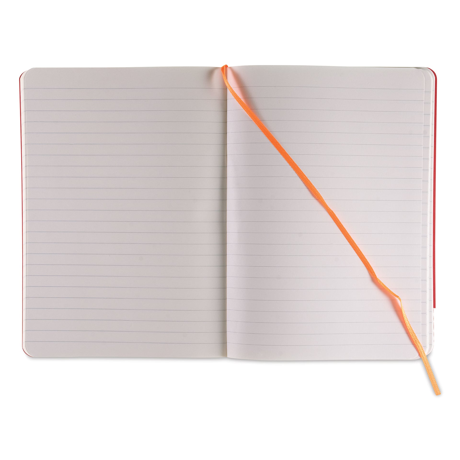Fabriano Ispira Soft-Cover Notebook - Red, 5-4/5" x 8-1/4", Ruled, open