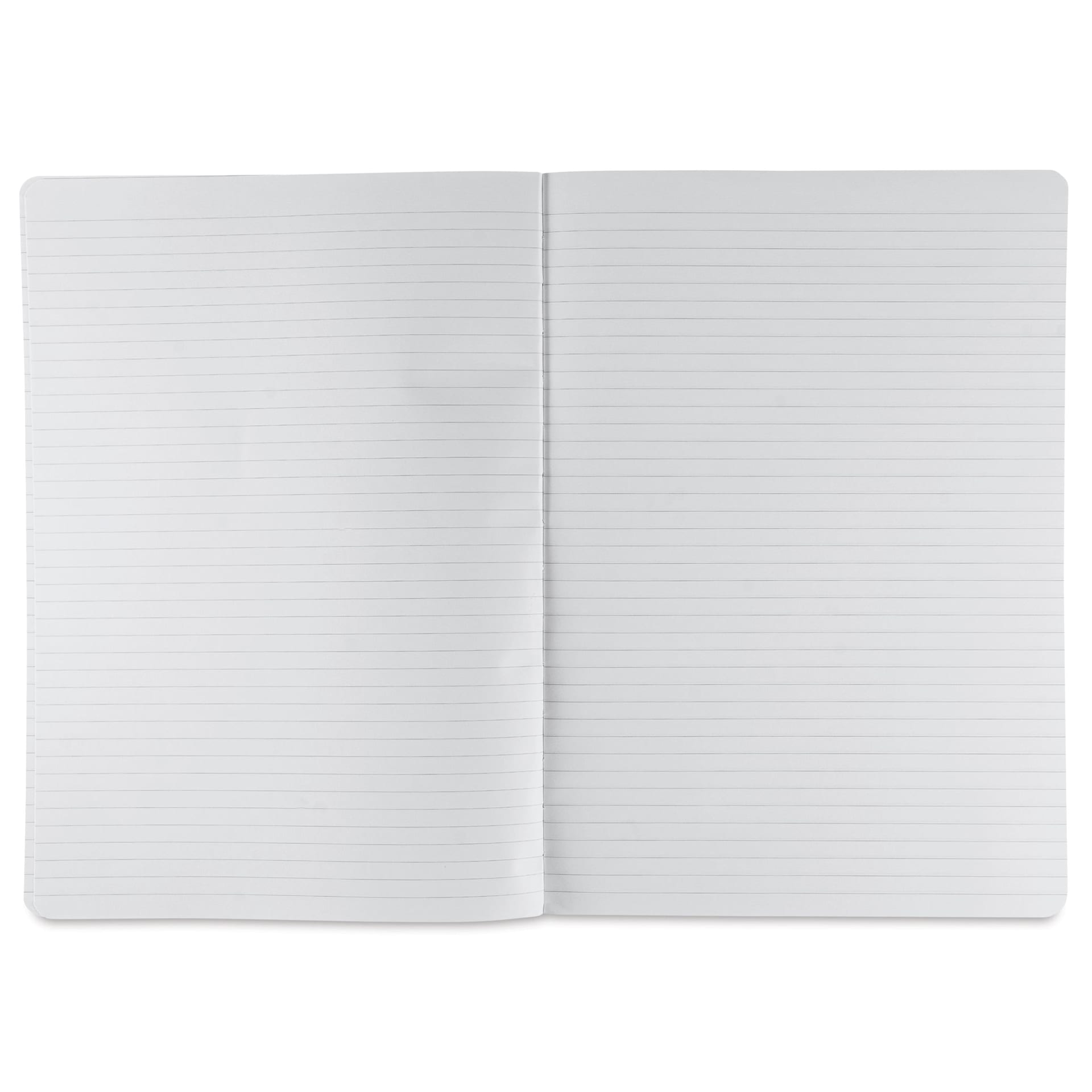 Fabriano Ecoqua Plus Fabric-Bound Notebook - Black, 8-1/4" x 11-7/10", Lined, open